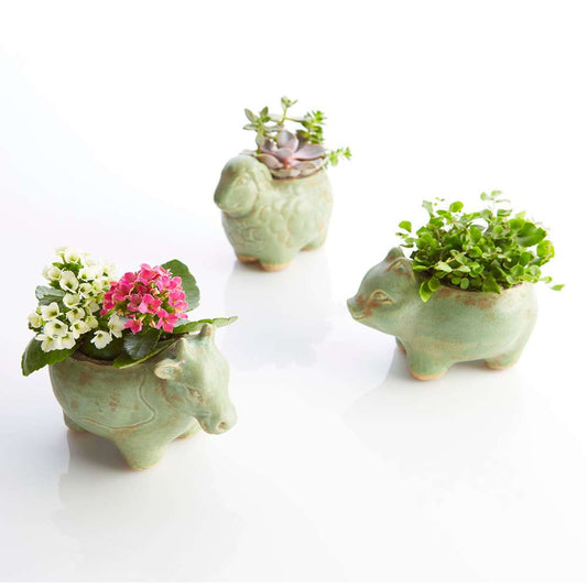 Cyan Design - Lala Lamb Planter in Green Glaze - 08763 veiw 2