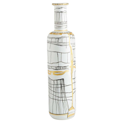 Cyan Design - Lindus Vase in Black in White - Large - 11431 veiw 1