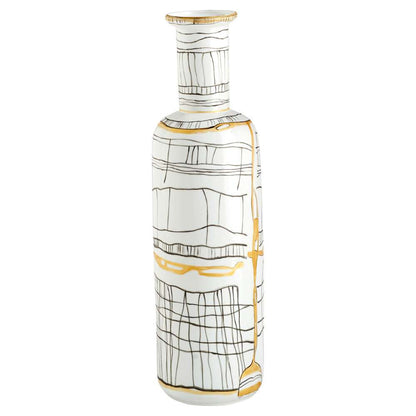 Cyan Design - Lindus Vase in Black in White - Medium - 11430 veiw 1