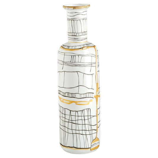 Cyan Design - Lindus Vase in Black in White - Medium - 11430 veiw 1