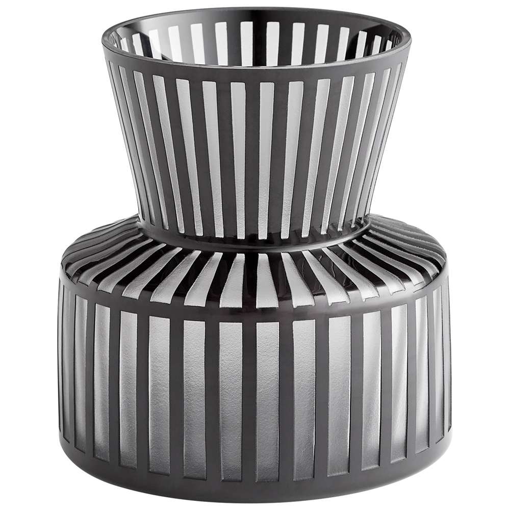 Cyan Design - Lined Up Vase in Black - Small - 10874 veiw 1