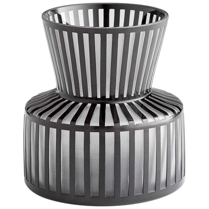 Cyan Design - Lined Up Vase in Black - Small - 10874 veiw 1