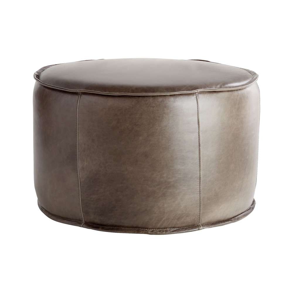 Cyan Design - Lusso in Round Pouf - Grey - 11448 veiw 1