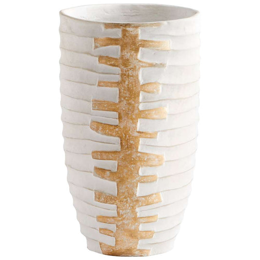 Cyan Design - Luxe Vessel Vase in White and Gold - Medium - 10672 veiw 1