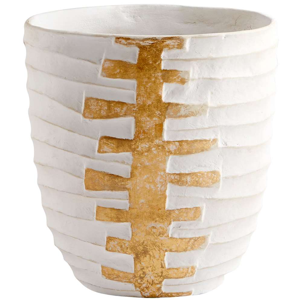 Cyan Design - Luxe Vessel Vase in White and Gold - Small - 10671 veiw 1