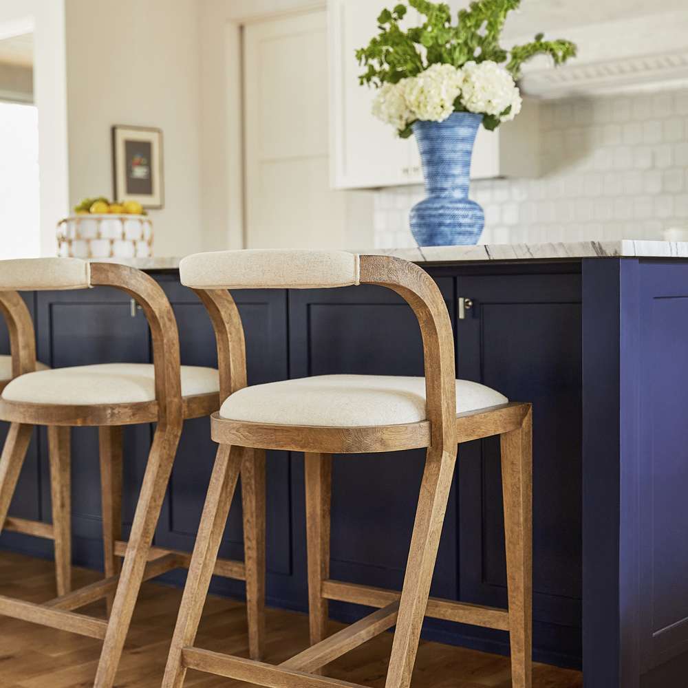 Cyan Design - Malone Stool in Cream - 11382 veiw 2