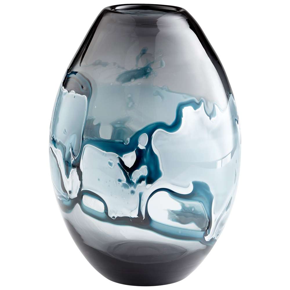 Cyan Design - Mescolare Vase in Blue and White - Large - 10463 veiw 1