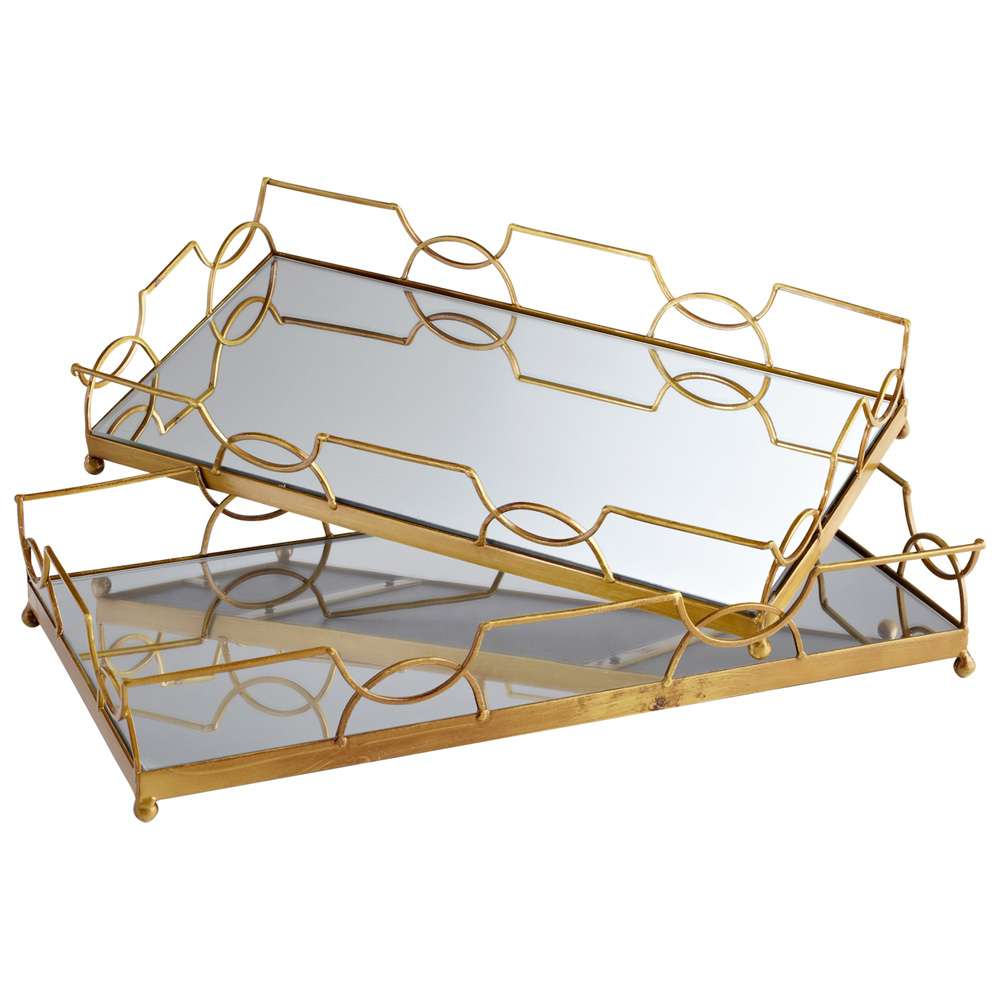 Cyan Design - Nephrite Trays in Antique Gold - 06218 veiw 1