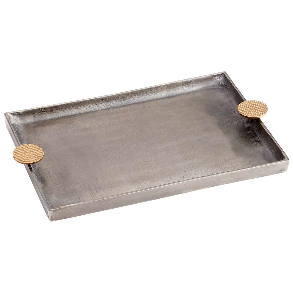 Cyan Design - Obscura Tray in Silver and Gold - Medium - 10737 veiw 1