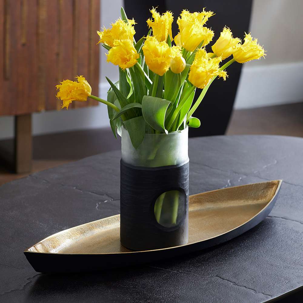 Cyan Design - Ominous Frost Vase Tall in Clear and Black - 11257 veiw 3