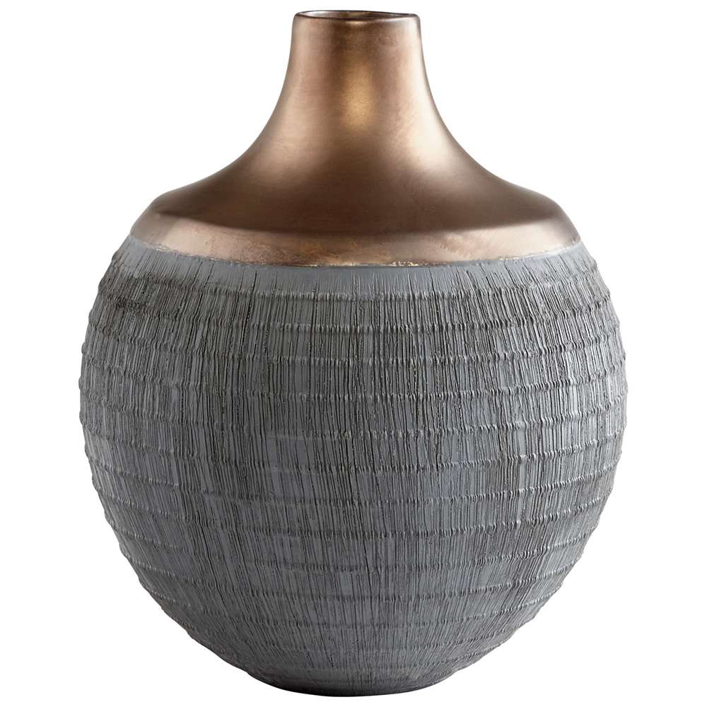 Cyan Design - Osiris Vase in Charcoal Grey and Bronze - Medium - 09005 veiw 1
