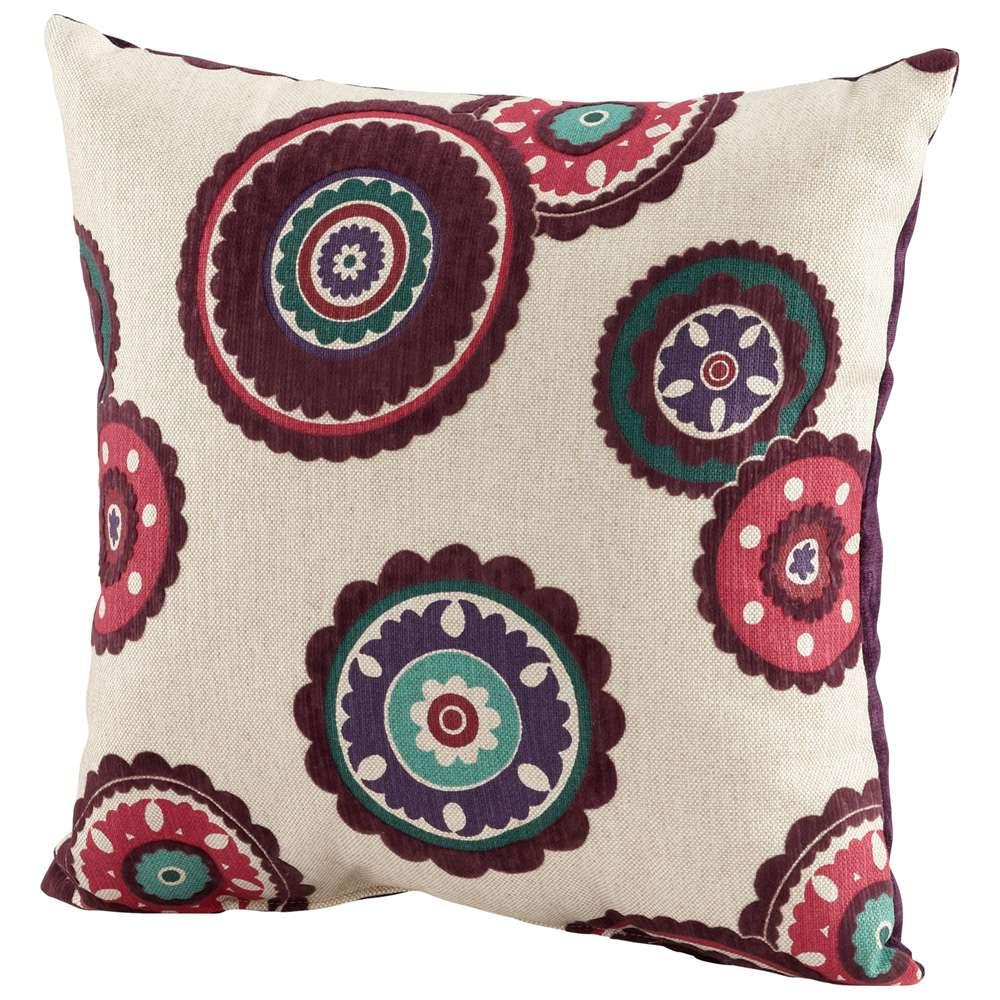 Cyan Design - Peony Pillow in Fuschia and White - 06525 - CLOSEOUT veiw 1