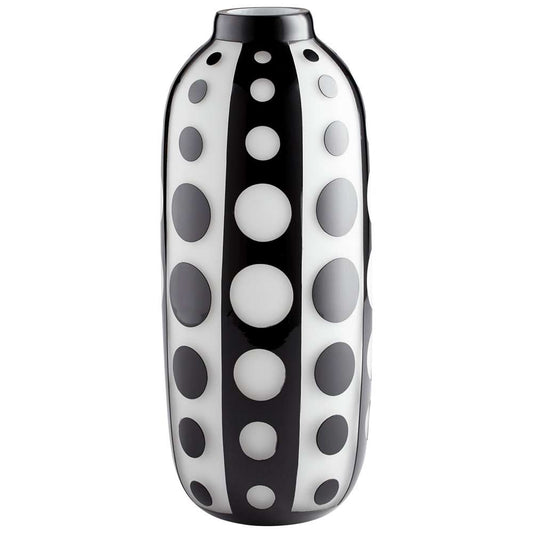 Cyan Design - Petroglyph Vase in Black and White - Large - 11089 veiw 1
