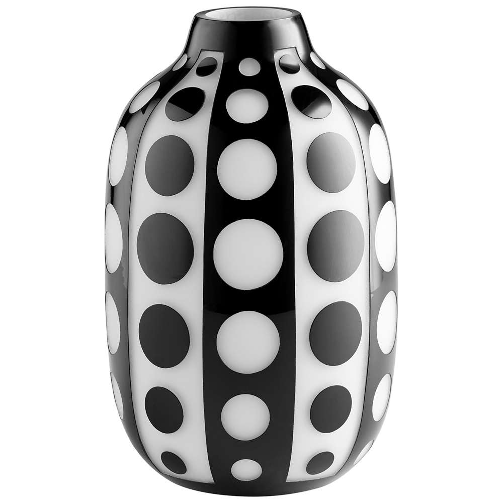 Cyan Design - Petroglyph Vase in Black and White - Medium - 11088 veiw 1