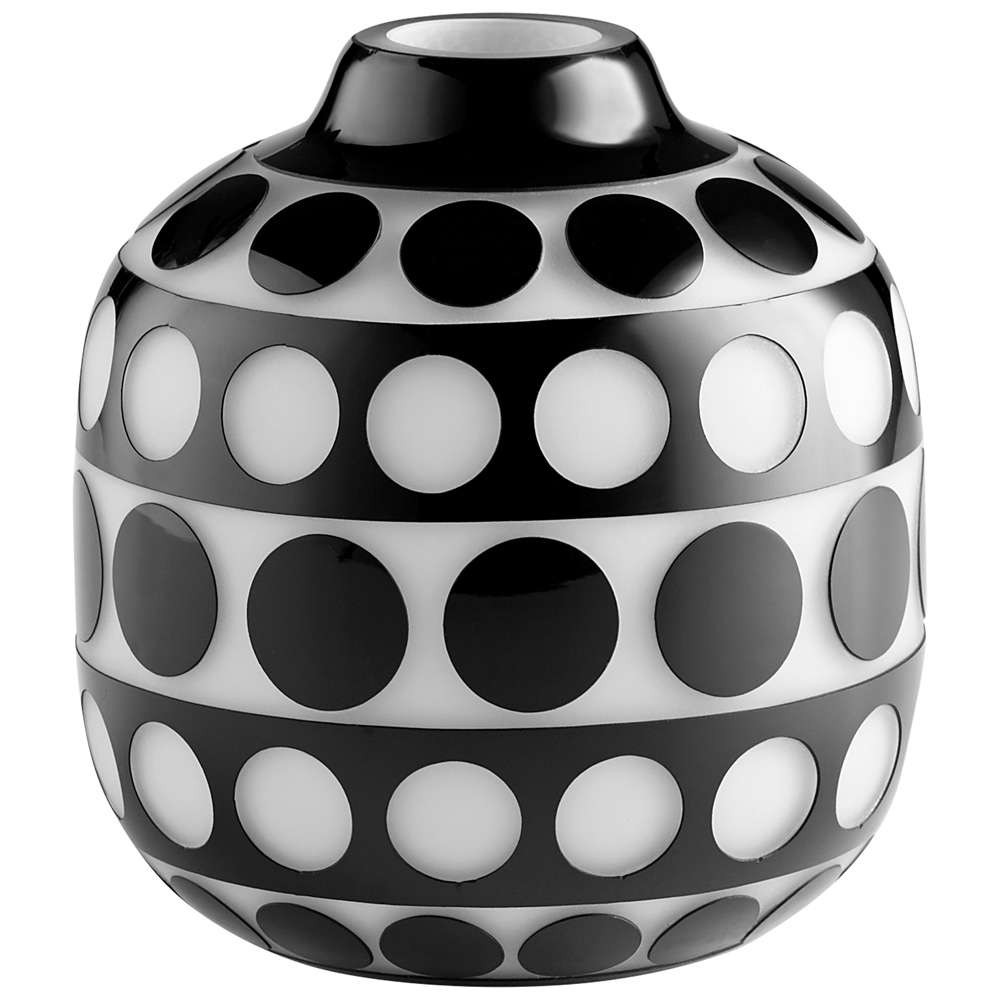 Cyan Design - Petroglyph Vase in Black and White - Small - 11087 veiw 1