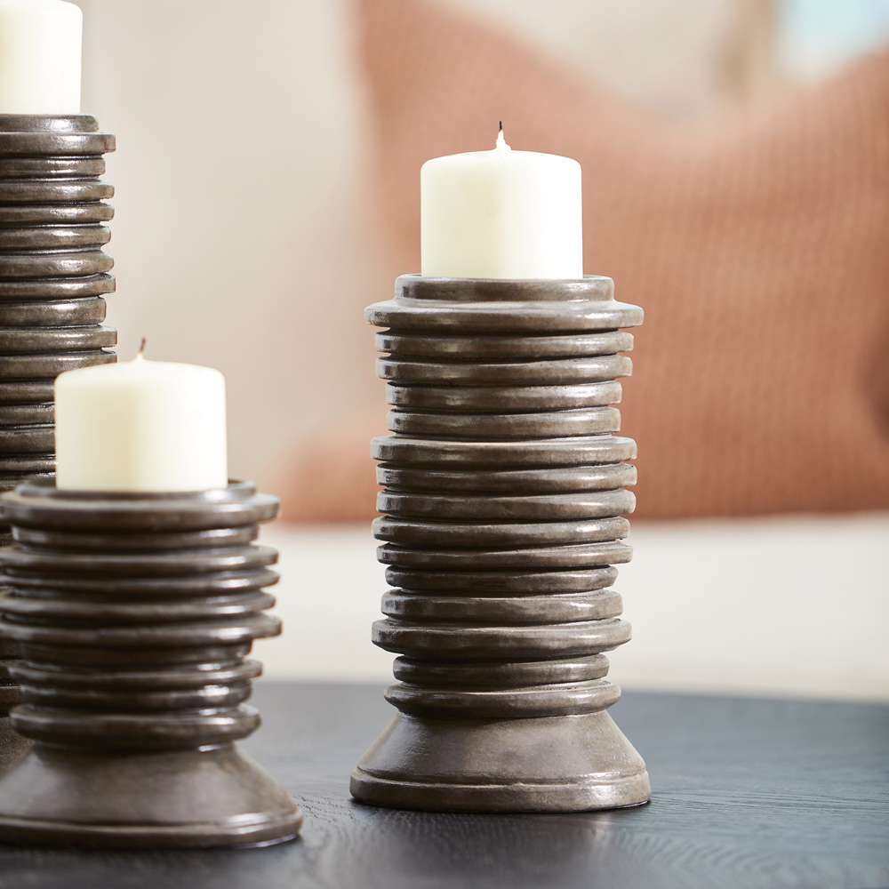 Cyan Design - Provo Candleholder in Black - Medium - 11021 veiw 3