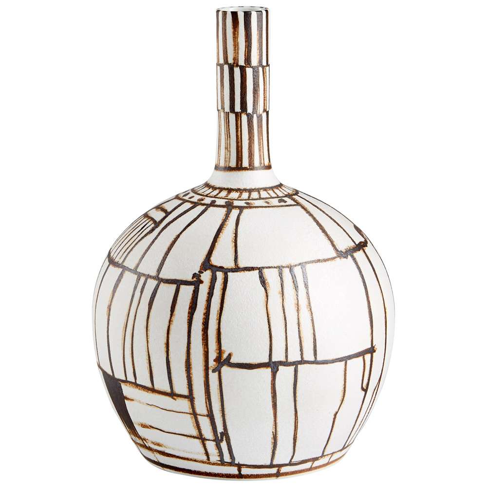 Cyan Design - Risse Vase in Ebony and White - Medium - 10799 veiw 1