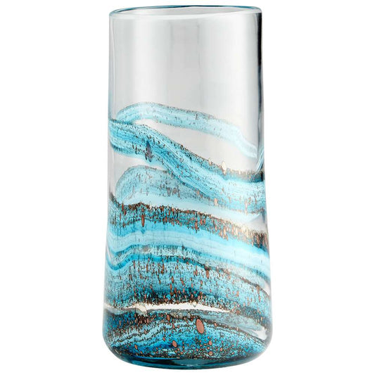 Cyan Design - Rogue Vase in Blue & Gold Dust - Large - 09985 veiw 1