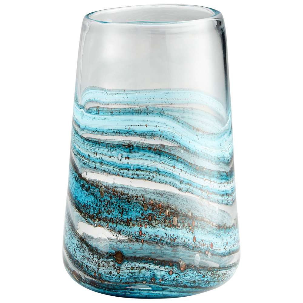 Cyan Design - Rogue Vase in Blue & Gold Dust - Small - 09986 veiw 1