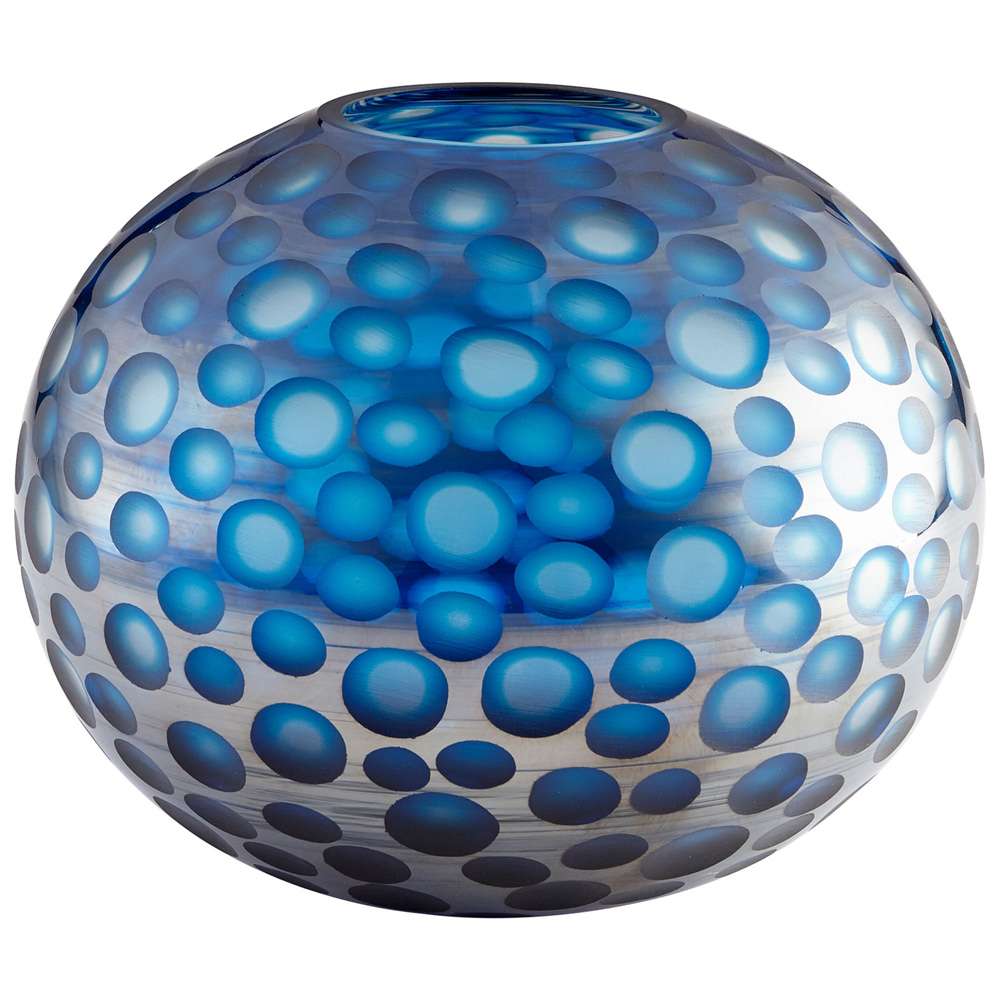 Cyan Design - Round Toreen Vase in Blue - Medium - 09645 veiw 1