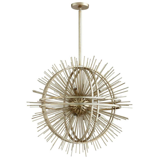 Cyan Design - Saturn Burst Pendant 8-Light in Silver Leaf - 06490 veiw 1
