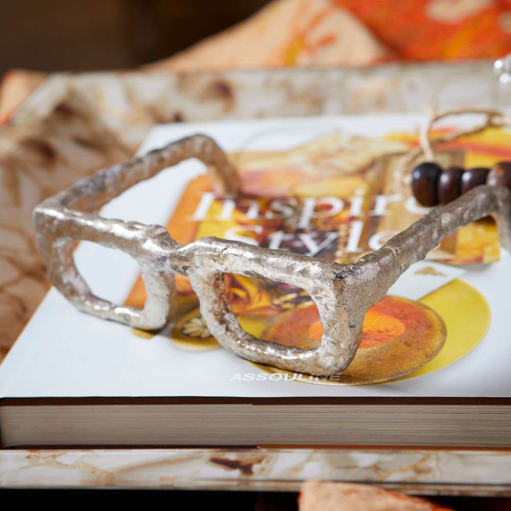 Cyan Design - Sculptured Spectacles in Antique Silver - Medium - 08827 veiw 4