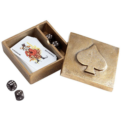 Cyan Design - Spades Container in Antique Gold - 10107 veiw 1