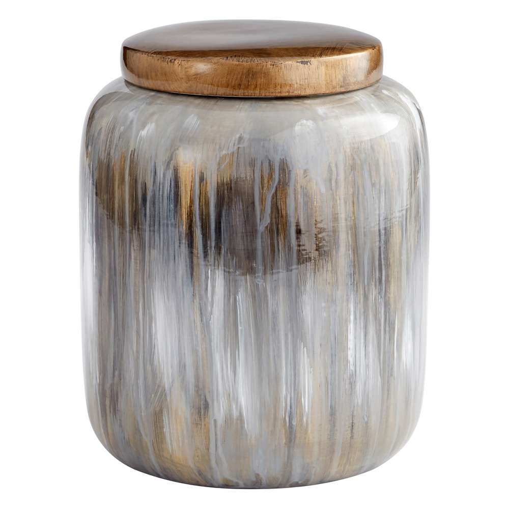 Cyan Design - Spirit Drip Container in Olive Glaze - Large - 10423 veiw 1