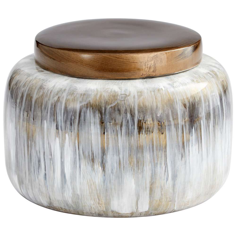Cyan Design - Spirit Drip Container in Olive Glaze - Medium - 10422 veiw 1