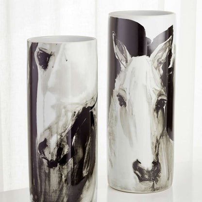 Cyan Design - Stallion Vase in Black and White - 09872 veiw 5