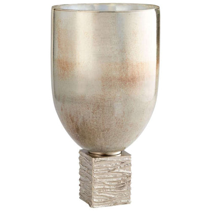 Cyan Design - Tassilo Vase in Nickel and Ocean Glass - Large - 09771 veiw 1