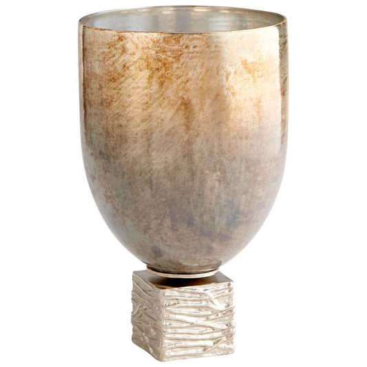 Cyan Design - Tassilo Vase in Nickel and Ocean Glass - Small - 09770 veiw 1