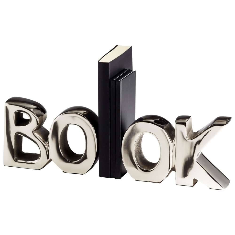 Cyan Design - The Book Bookends in Nickel - 08944 veiw 1