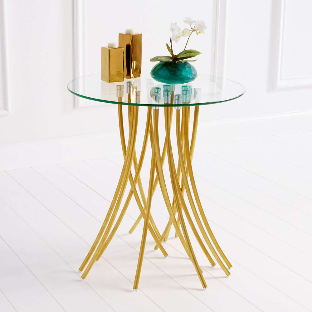 Cyan Design - Tuffoli Table in Satin Brass - 08580 - CLOSEOUT veiw 4