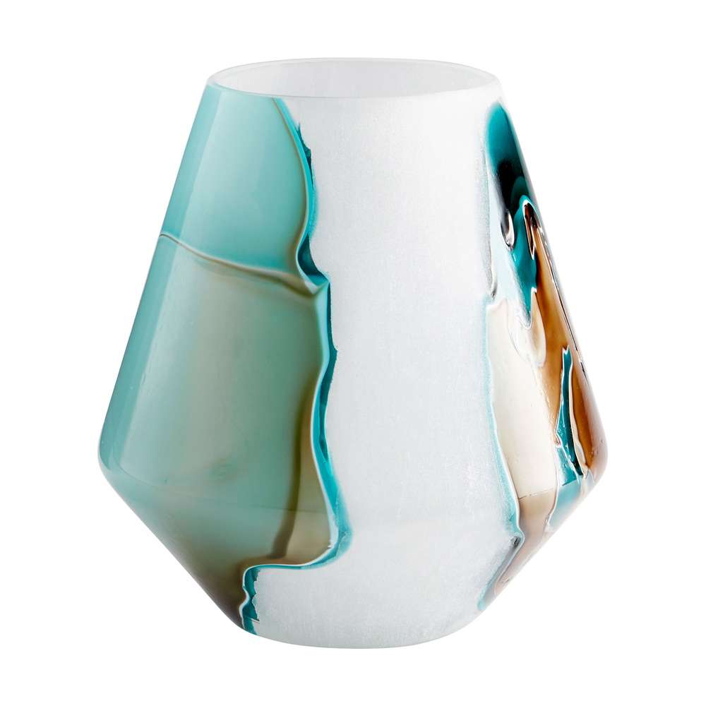 Cyan Design - Wide Ferdinand Vase in Green and White - 10323 veiw 1