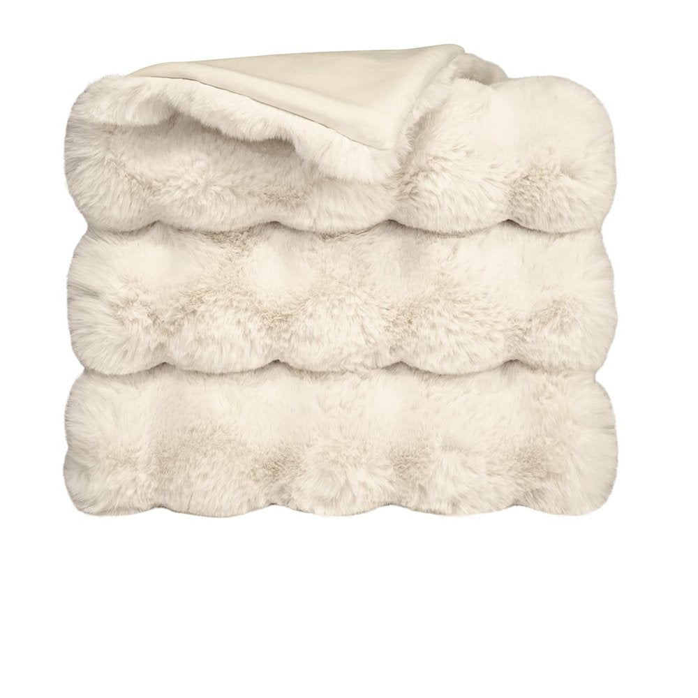 D.V. KAP Home - Affair Throw - Ivory - B-1056-I view 1