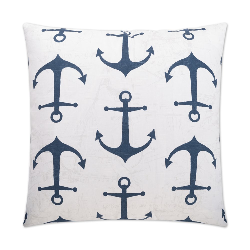 D.V. KAP Home - Anchors Pillow - Navy - 2346-N-2424 view 1