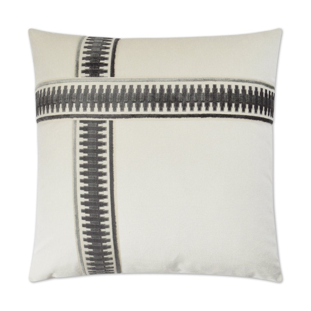 D.V. KAP Home - Antibes II Pillow - Grey - 3034-G-2424 view 1