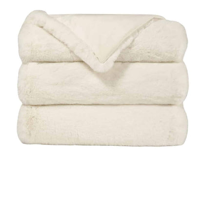 D.V. KAP Home - Arlo Throw - Ivory - B-1052-I view 1