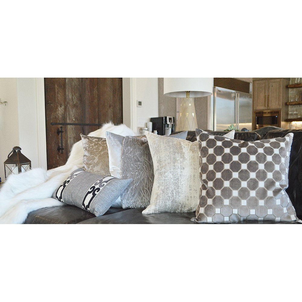 D.V. KAP Home - Aurora Pillow - Ice - 3120-I-2424 view 3