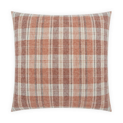 D.V. KAP Home - Breton Plaid Pillow - Berry - 4495-B-2424 view 1