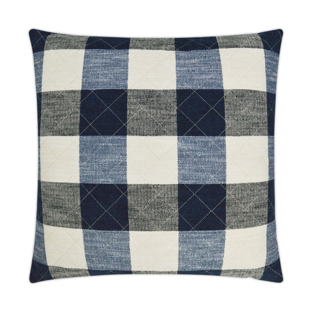 D.V. KAP Home - Buffalo Quilt Pillow - Denim - 3198-D-2424 view 1