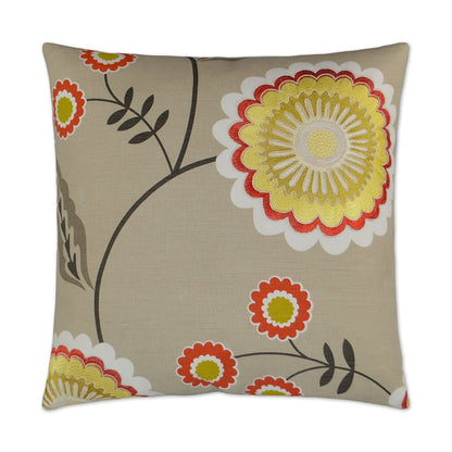 D.V. KAP Home - Caladium Pillow - Orange - 2768-O-2424 view 1