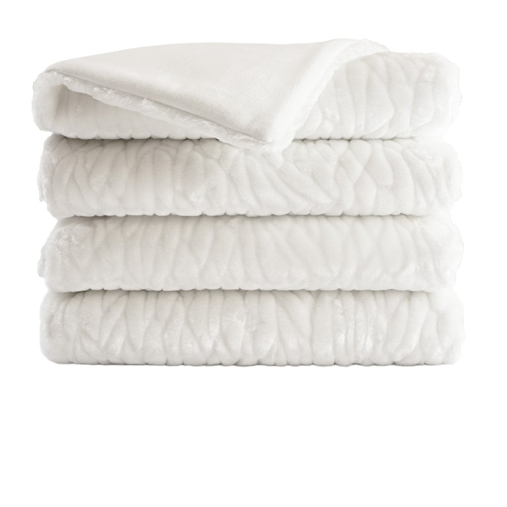D.V. KAP Home - Callard Throw - Snow - B-1047-S view 1