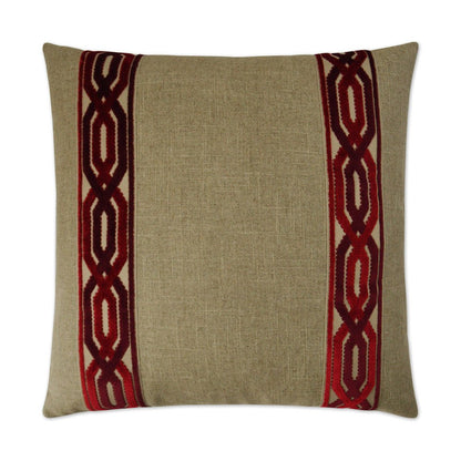 D.V. KAP Home - Cannes Pillow - Red - 3031-R-2424 view 1