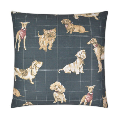 D.V. KAP Home - Dog Daze Pillow - Midnight - 3314-M-2424 view 1