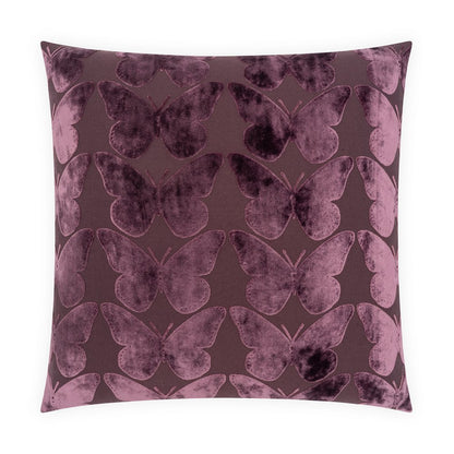 D.V. KAP Home - Flutterby Pillow - Aubergine - 4530-A-2424 view 1