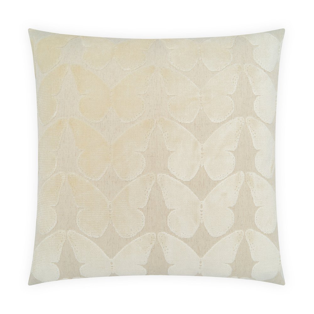 D.V. KAP Home - Flutterby Pillow - Ivory - 4530-I-2424 view 1