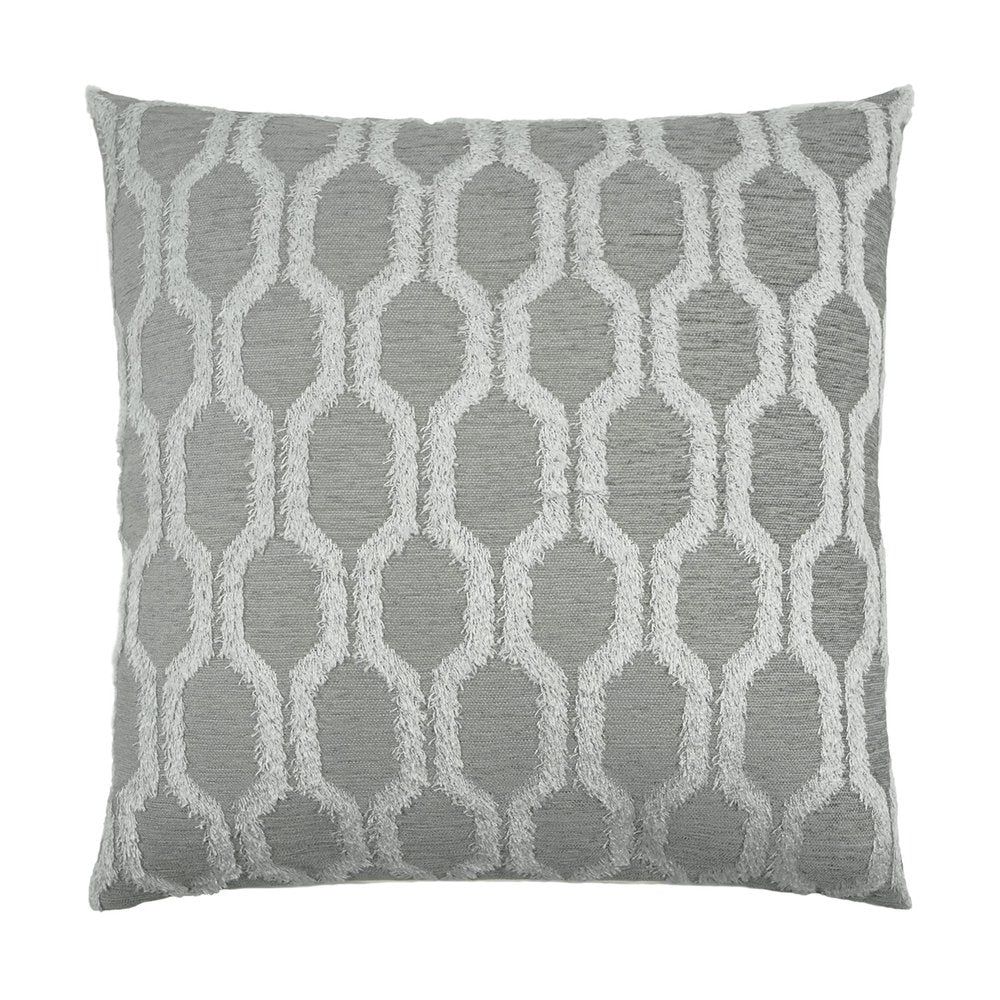 D.V. KAP Home - Fringed Pillow - Platinum - 3446-P-2424 view 1