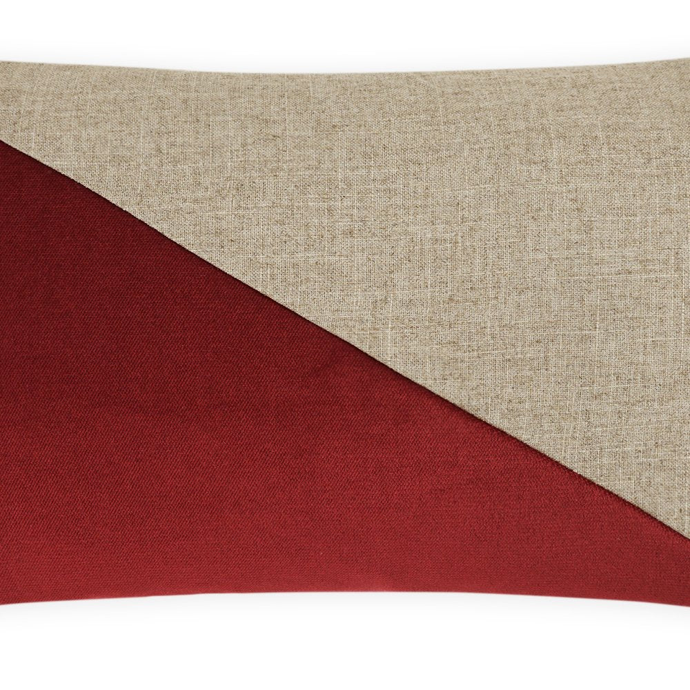 D.V. KAP Home - Jefferson Lumbar Pillow - Sangria - 2691-S-1424 view 2